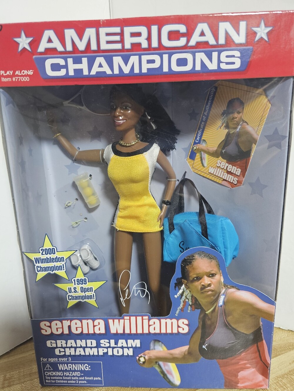 Serena Williams American Champions Doll Play Along 2000 Grand Slam NRFB SEALED